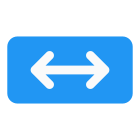 Horizontal arrows in both directional on a road signal icon