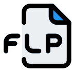 Flp file extension is categorized as audio files, data files and disk image files. icon