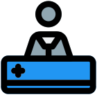 Administrative department of the hospital facility icon