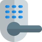 Smart locks with pass code isolated on a white background icon