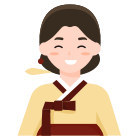 woman-Korean-hanbok-traditional-clothing-nation-korea icon