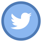 Twitter dentro de um círculo icon