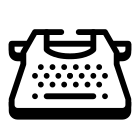 Schreibmaschine ohne Papier icon