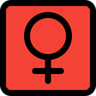 Female medical profile isolated on a white background icon