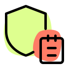 Notes been protected by a shield program icon