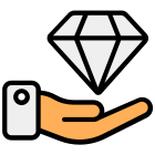 Hand Holding Diamond icon