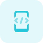 Html or other programming access on a smartphone icon