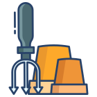 Pot And Gardening Fork icon