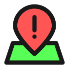 Location Pin Warning icon