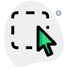 Square selection cursor drawing in design application icon