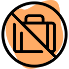 No extra baggage allowed during international travel icon