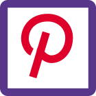 Stylish P logo for pinterest app for cross platform devices icon
