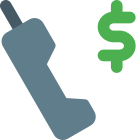 Old phone online order with Dollar sign layout icon
