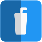 Drinking soda during hot summer outdoors icon