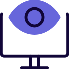 Computer monitor active vision control to protect from harmful rays icon