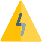 Dangerous sign for a high-voltage electricity icon