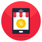 Mobile Shopping Discount icon