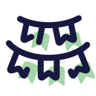 깃발 화환 icon
