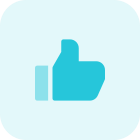 Like thumbs up button from popular social media icon