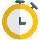 Stopwatch for gaming records and threshold icon