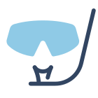Máscara com snorkel icon