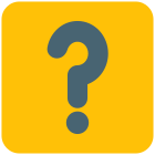 Question mark for the help and queries icon