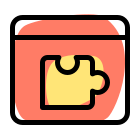 Puzzle or maze application on a web browser icon