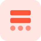 Double bar with round dimension drawing layout icon