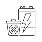 Stop Improper Battery Disposal icon