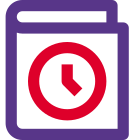 School syllabus study schedule and timetable planning icon