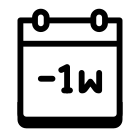 Minus 1 Woche icon