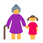 abuela con una niña icon