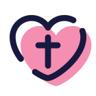 croce del cuore icon