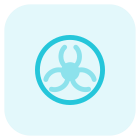 Biohazard warning danger logotype isolated on a white background icon