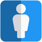 Man toilet avatar as an indication for males icon