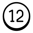 12 Circled C icon