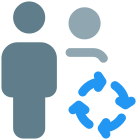 Family home duties to perform rotationally with loop arrows layout icon