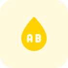 Universal blood type acceptor AB Rh layout icon