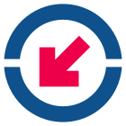 Circled Down Left icon