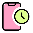 Smartphone in standby mode under power saving feature icon