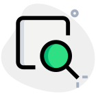 Find and lookup on internet with magnifying glass icon