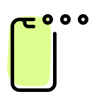 Smartphone loading or processing dots interface layout icon