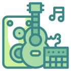guitarra-externa-música-educação-wanicon-dois-tons-wanicon icon