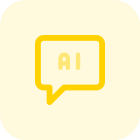 Discussing about artificial intelligence technologies over the Messenger icon