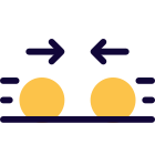 Collision of balls to recreate the existing energy icon