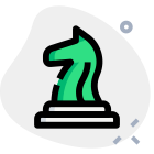 Chess horse piece isolated on a white background icon