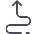 flèche ondulée icon