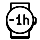 Minus 1 Hour icon