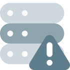 Notification on server computer alert with an error icon
