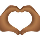 corazón-manos-tono-de-piel-medio-oscuro-emoji icon